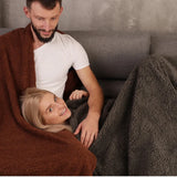 Winter Warm Thickened King Size Blanket 100% Waterproof and Stain Resistant - Cozy Shaggy Blanket for Couples, Romantic Blanket