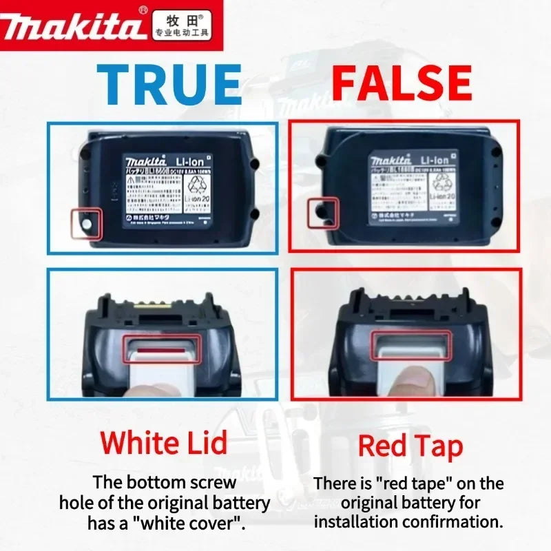 Makita-100% Original Rechargeable Power Tool Battery 5.0Ah 18V BL1830 BL1850 BL1840 BL1860 BL1815，Replaceable LED Lithium-ion