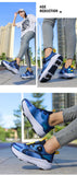 Kids Two Wheels Roller Skating Shoes With Light Magic Stick Walking Shoes Detachable Wheels Roller Skate Shoes For Teenagers