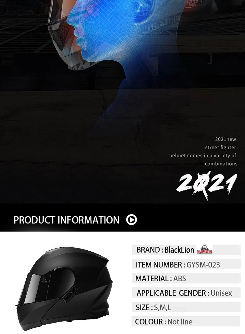 BLD Modular Motorcycle Full Face Helmet ECE Flip-up Double Anti-Fog Visor Purple Bird Sport Design In Stock Adult Men and Women