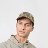 Black Mesh - Backed Baseball Cap with American Flag Patch - Stylish and Patriotic Accessory
