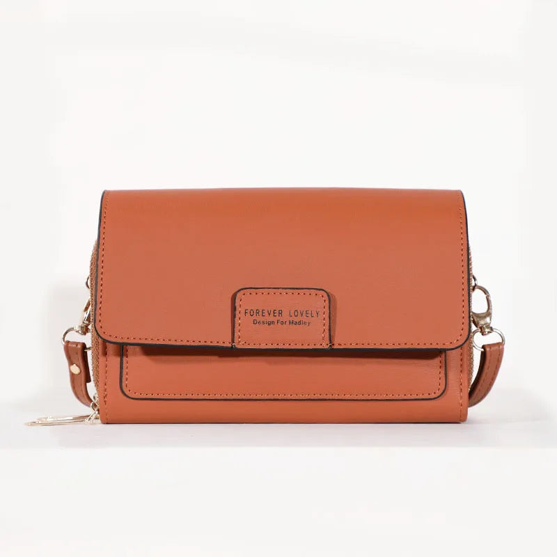 Nuevos bolsos de piel sintética para mujer, multifuncionales, de gran capacidad, tipo bandolera, a la moda, para teléfono