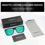 ZENOTTIC Polarized Sunglasses for Men Shades Lightweight TR90 Frame UV400 Protection Square Outdoor Travel Driving Sun Glasses