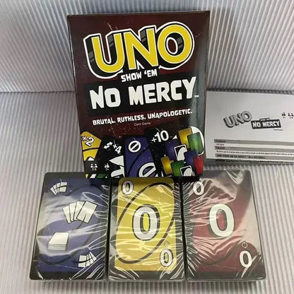 UNO NO MERCY Matching Card Game Pokemon Uno TEAMS Mario Multiplayer Family Party Boardgame Funny Friends Entertainment Poker ﻿