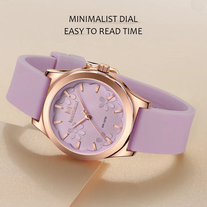 NAVIFORCE NF5051 Women Watch Silicone Quartz Wrist watches for Women Sport Clock Girls Gift Ladies Watches