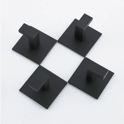 Black Self-Adhesive Wall Hooks For Hanging Keys Clothes Hanger Door 3M Robe Hook Coat Rack Towel Holder Bathroom Accessories