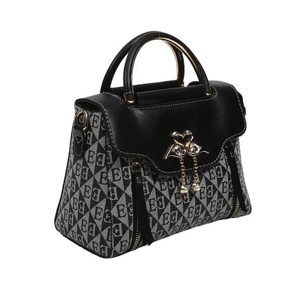 Ladies' handbag 2026 new fashion trend embossed plain style versatile casual shoulder crossbody bag.