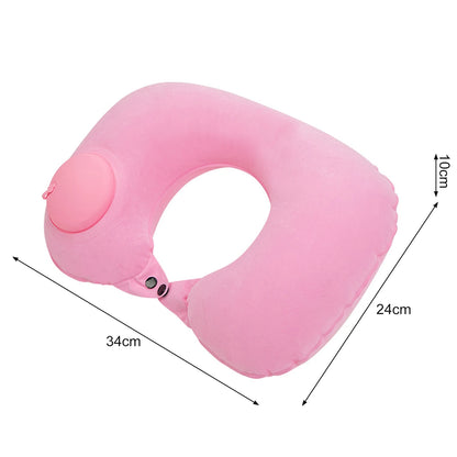 Almohada de cuello en forma de U, inflable, para aliviar la fatiga, para viajes, reposacabezas de vuelo, cojín para dormir en forma de U para avión.