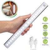 Luz LED Noturna Sem Fio com Sensor de Movimento e Recarregamento Tipo C – Iluminação para Armários, Guarda-roupas, Escadas e Cozinha