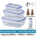Vacuum Food Storage Box Transparent Storage Container Fridge Organizer Microwave Safe Fresh-Keeping Sealing Box Food Dispenser