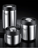Vacuum sealed tank Coffee bean storage tank Household 304 stainless steel food storage Jars moisture-proof sealed container