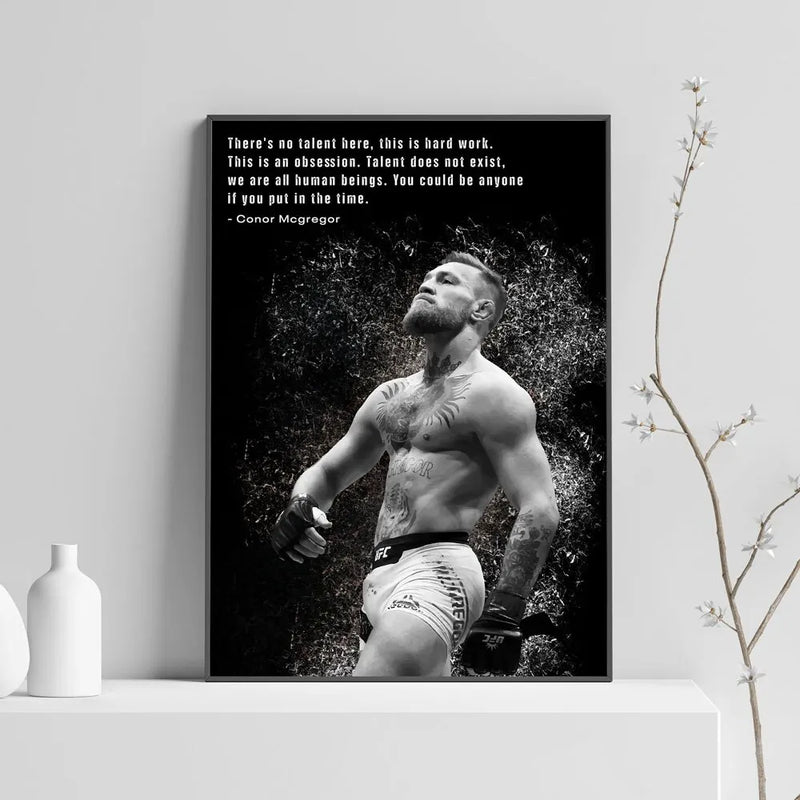 Motivational Conor McGregor Boxing Canvas Print  Professional Boxer Poster Wall Art for Gym Home  Office Decor