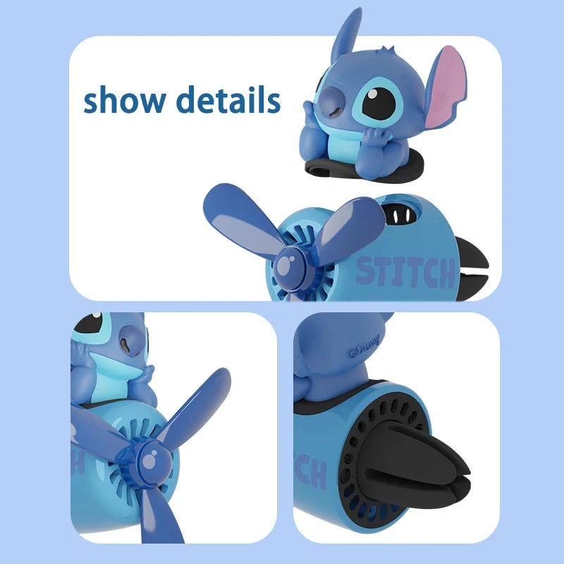 Disney Stitch Air Freshener Car Perfum Kawaii Propeller Outlet Vent Fresheners Perfume Suitable for Car Interior Decoration
