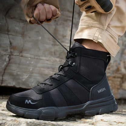 Men's Boots Indestructible Safety Shoes Comfortable Steel Toe Shoes Anti-smash Puncture-Proof Sneakers Non Slip Mens Work Boots