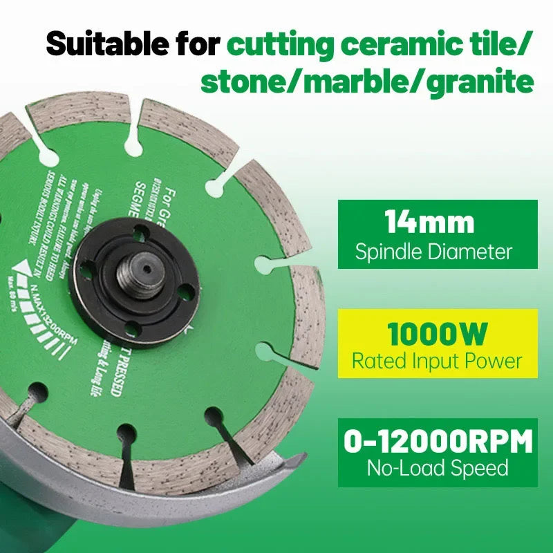 220V 1000W electric angle grinder corded 125mm long handle electric grinding cutting polishing power tool BB