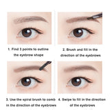 Waterproof Double-Headed Eyebrow Cosmetics Pencil 5 Colors Natural Long-Lasting Makeup Tattoo Paint for Eyebrows