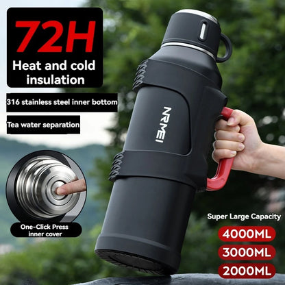 3L/4L Thermal Insulated Water Bottle Stainless Steel Hot Water Thermos Vacuum Flask Keep Cold And Hot Outdoor Drinkware bottle