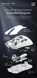 Ratón Bluetooth Attack Shark R1, 18000 dpi, PAW3311, conexión inalámbrica trimodo, ratón para juegos macro