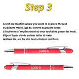 20-200 Pens Wholesale Metal Ballpoint Pen Touch Screen Pen Office School Advertising Pen Custom Logo Text Laser Engraving