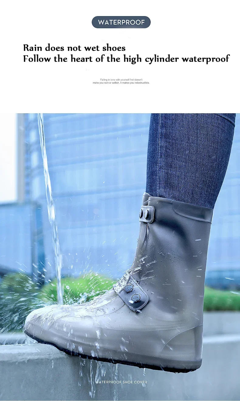 Rain Boot Covers Waterproof Anti Slip Shoe Cover Cubre Zapatos Para La Lluvia De Silicona Cubierta Ipermeable Para Lluvia XXL