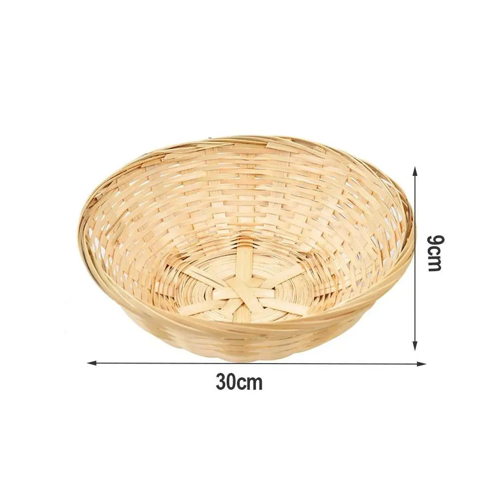 Vegetable Food Storage Basket Bread Fruit Desktop Decoration Kitchen Storage Tray Supplies Round Dustpan Decorative Egg Basket
