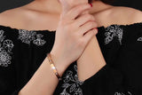 New Design Gold Color Zircon And Cross Nut Nail Bracelet & Bangle For Woman Stainless Steel Screw Brand Jewelry Dropshipping