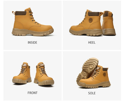Steel Toe Shoes for Men Women Lightweight Anti-smash Steel Toe Sneakers Indestructible Work Boots Construction Safety Shoes