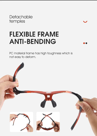 WEST BIKING Cycling Polarized Glasses Bike Outdoor Sports Sunglasses MTB PC Goggles Eyewear 5 Lens Bicycle Accessories