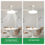 IRALAN Ceiling Lamp Fan Retractable Blades Smart with Remote Control Ceiling Fan with Light Energy Saving Led Living Room Light