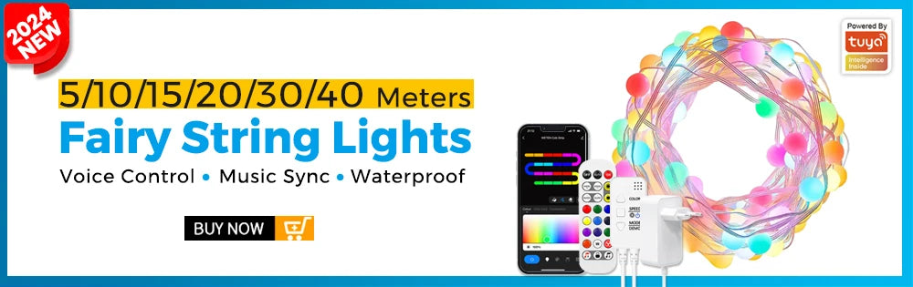Controlador WLED ESP32 RGBIC COB LED Tira de luz Kit de cinta reactiva al sonido Música Sincronización Funciona con Alexa 24V 5 10 15 20 25 30 40 M