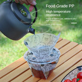 Outdoor Lightweight Folding Tableware Portable Bowl Dinner Plate Coffee Filter Funnel Water Cup Multi-purpose Camping Tableware
