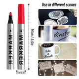 Permanent Paint Marker Pen Waterproof Black Pen for Tire Oily Markers Quick Drying Signature Pen Stationery Supplies