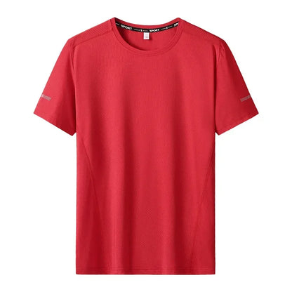 Camiseta para hombre, talla grande 5XL/6XL, secado rápido, cuello redondo, manga corta, talla grande, talla extragrande