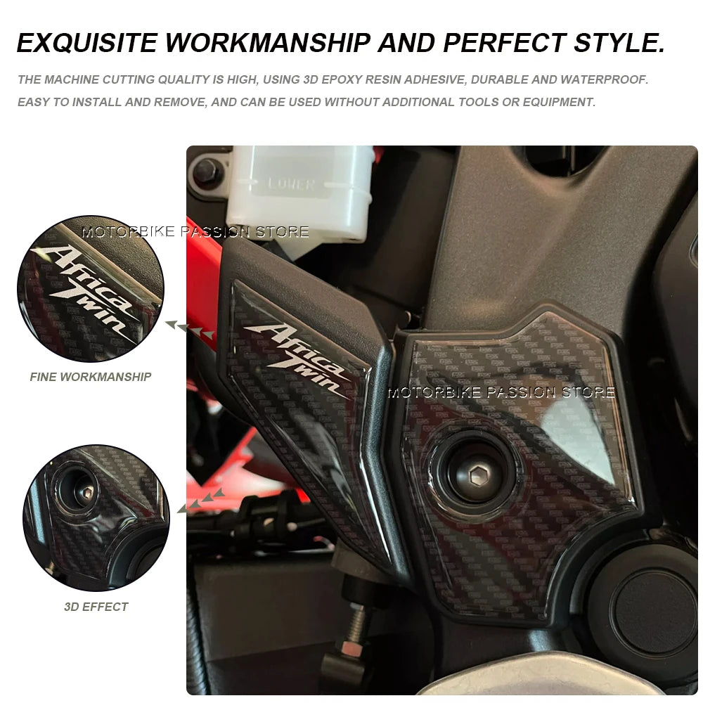 For Honda Africa Twin 1100 CRF Accessories motorcycle Protection sticker for side footstool 3D gel epoxy Resin sticker 2022-2023
