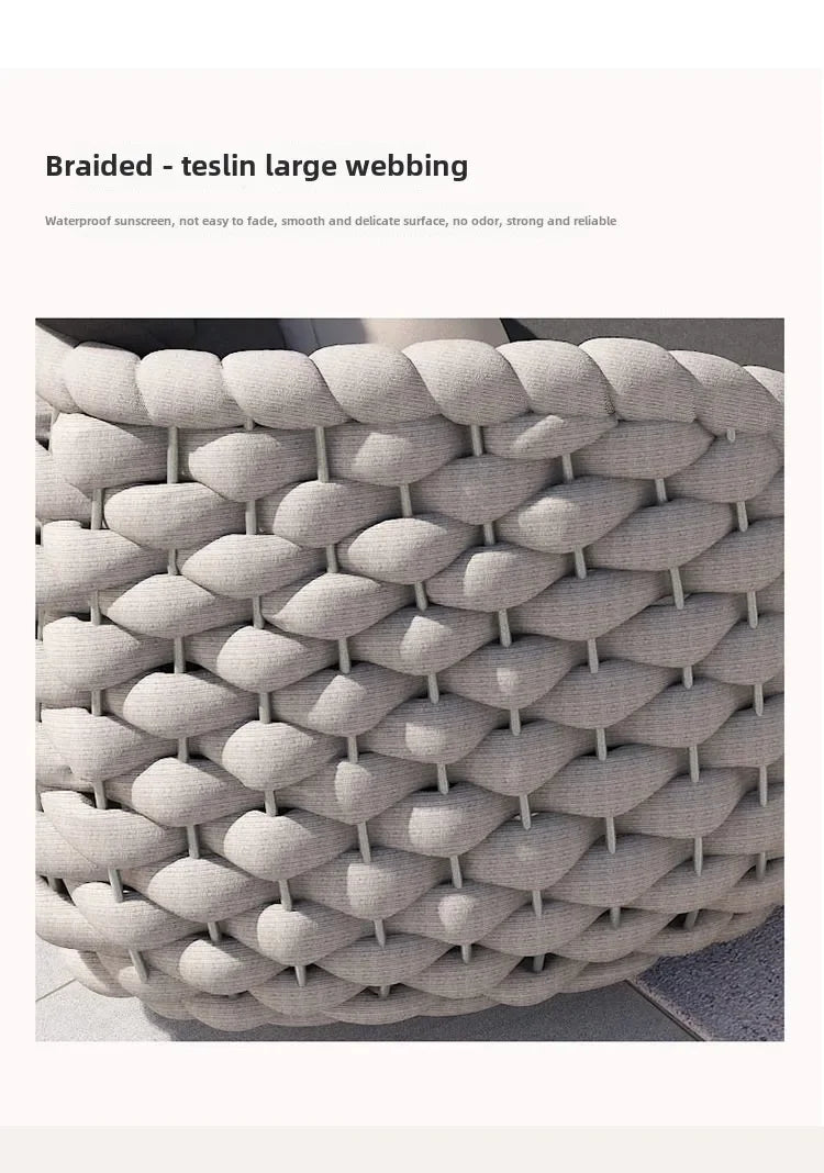 Outdoor Seat Outdoor Rattan Sofa Courtyard Combination Double Chair Leisure Terrace Villa Living Room Balcony Furniture Home