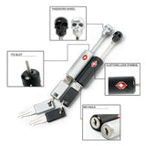 Skull Shape Luggage Lock High Security TSA Overseas Customs Clearance Code Lock Anti-Theft Combination Padlock with Steel Cable