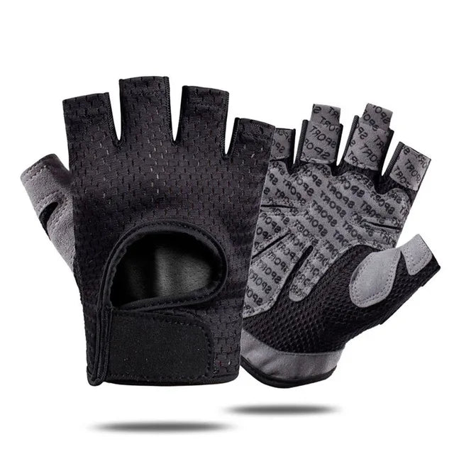 Professional Gym Fitness Gloves Power Weight Lifting Women Crossfit Workout Bodybuilding Half Finger Hand Protector 