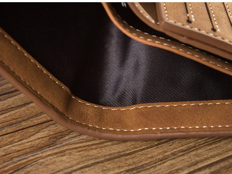 Men's Wallet Leather Billfold Slim Hipster Cowhide Credit Card/ID Holders Inserts Coin Purses Luxury Business Foldable Wallet