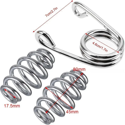 12" Motorcycle Universal PU Solo Driver Seat Springs Bracket Mount Kit For Harley Honda Yamaha Kawasaki Suzuki Indian Triumph