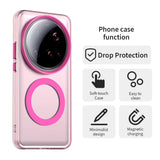 Matte Clear Magnetic Wireless Charge Magsafe Case For Xiaomi 15 Ultra 14T Pro Civi4 Military Armor Shockproof Candy Color Cover