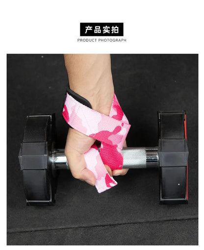 1 par de correas antideslizantes para mancuernas de gimnasio, correas para levantamiento de pesas, equipo de fitness CrossFit, muñequeras para entrenamiento de ejercicios de levantamiento.