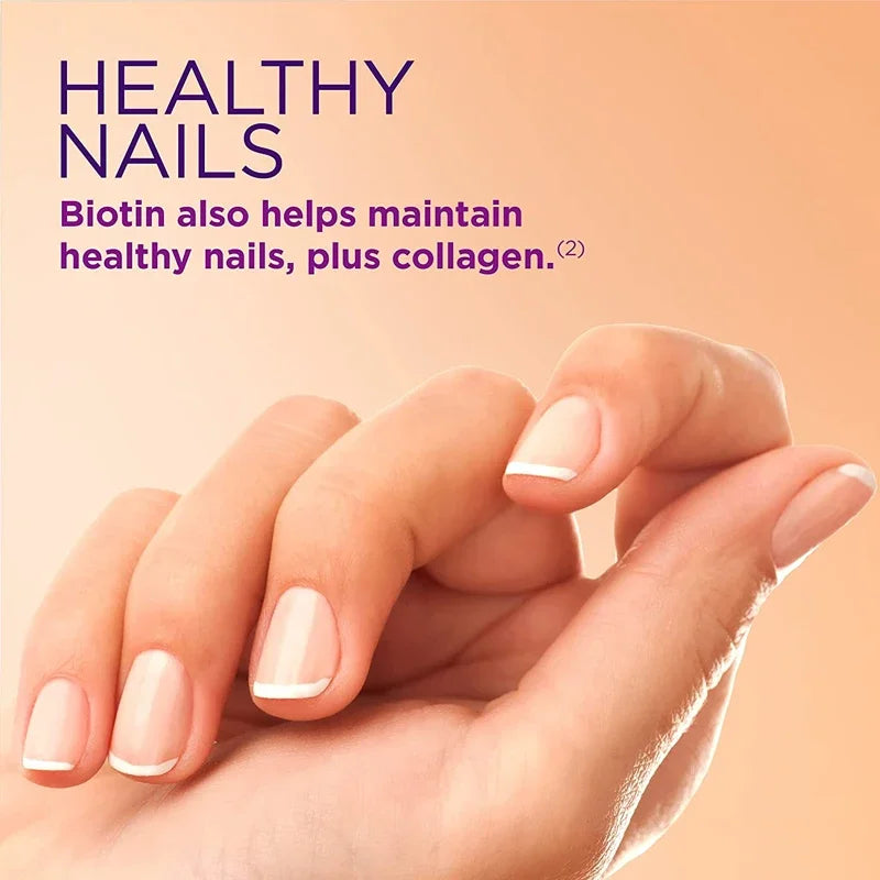 Hair, Skin & Nails Gummy Vitamins - Contains Biotin, Collagen - Promotes Hair Growth, Nourishes Skin, Strengthens NailsSupplemen