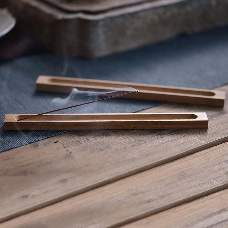 Handcrafted Bamboo Incense Holder Sandalwood Coil Base Serene Elegance Home Yoga Studio Decor Meditation Relaxation Accessory