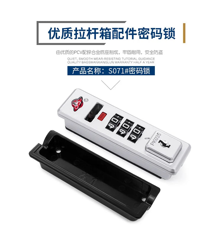 TSA Customs Lock Luggage Compartment Password Lock Accessories PKE Buckle Trolley Case Accessories Buckle Luggage Bag Lock