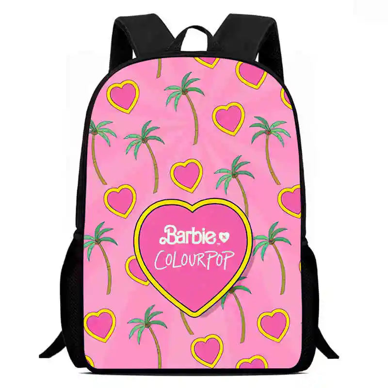 Mochila escolar infantil con diseño de Barbie y bolsas para el almuerzo y lápices para guardería, el mejor regalo para niños y niñas.