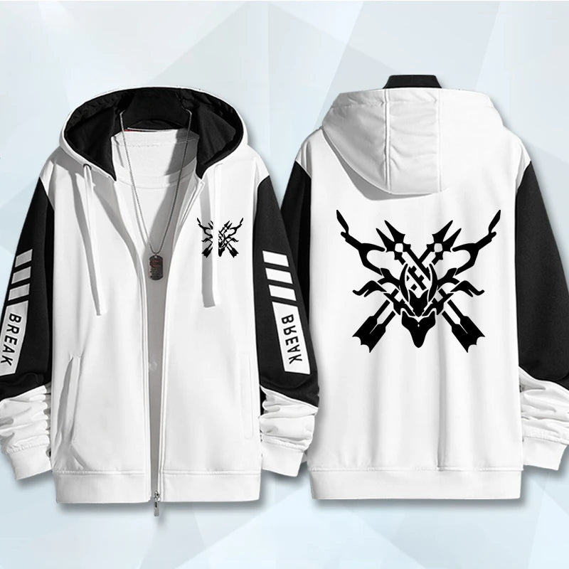 Sudadera con capucha y cremallera con estampado 3D de Game Honkai Star Rail para mujer y hombre, estilo hip hop, manga larga, estilo urbano