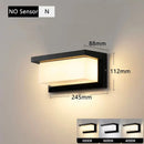 Led Outdoor Wall Light Waterproof IP65 Motion Sensor Led Outdoor Lighting Porch Lights Balcony Garden Lights Outdoor Wall Lamp