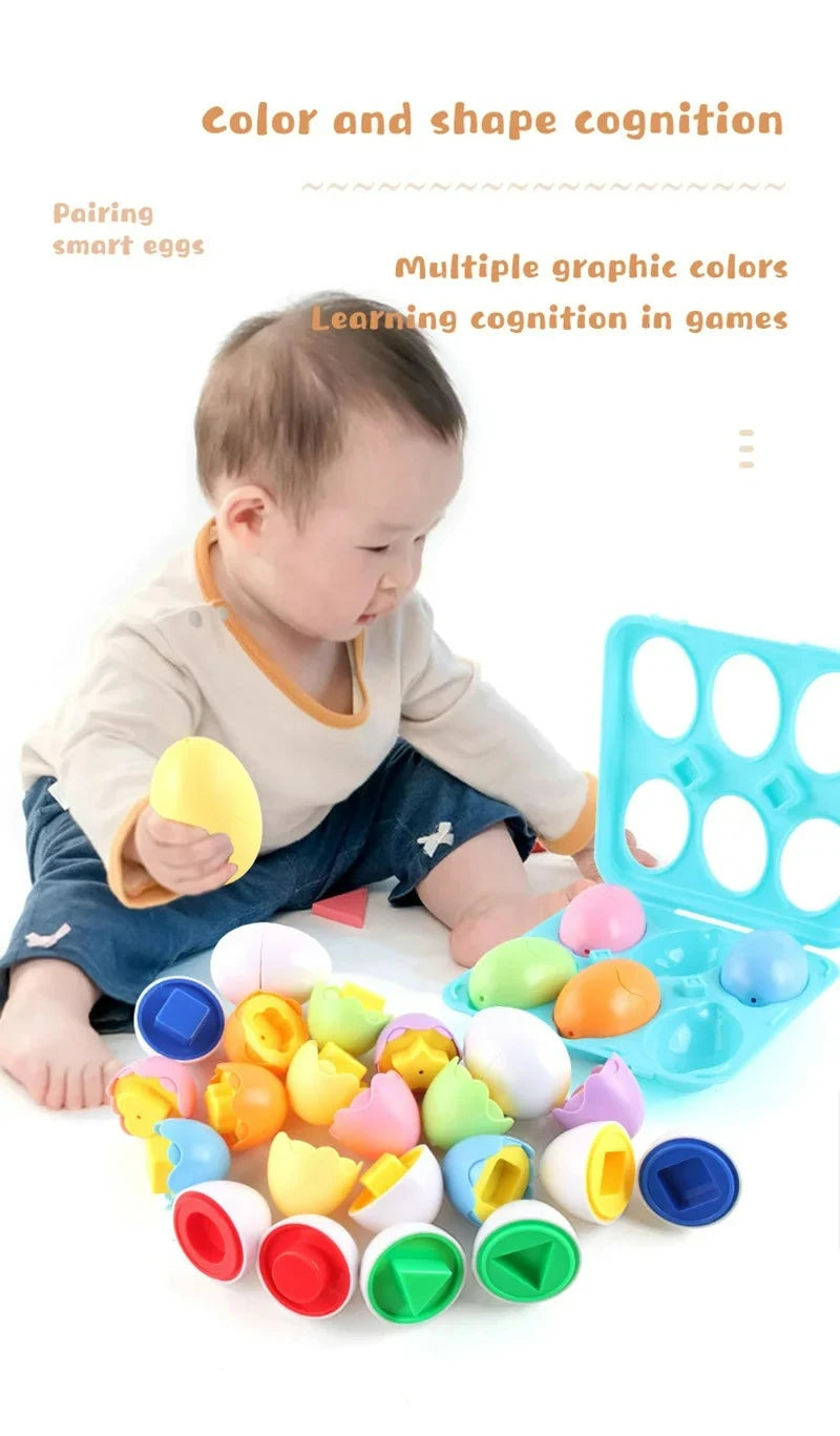 Eggs Screws 3D Puzzle Montessori Learning Education Math Toys Kids Shape Match Smart Game For Children Educational Easter Gifts