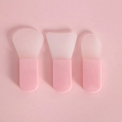 3Pc Soft Silicone Face Mask Brush Facial Skin Care Portable DIY Face Cream Mud Mixing Mask Brushes Reusable Makeup Beauty Tools