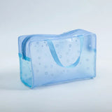 1 Pc PVC Transparent Cosmetic Bag Clear Makeup Bag for Women Girl Waterproof Zipper Beauty Case Travel Handbag Toiletry Bags